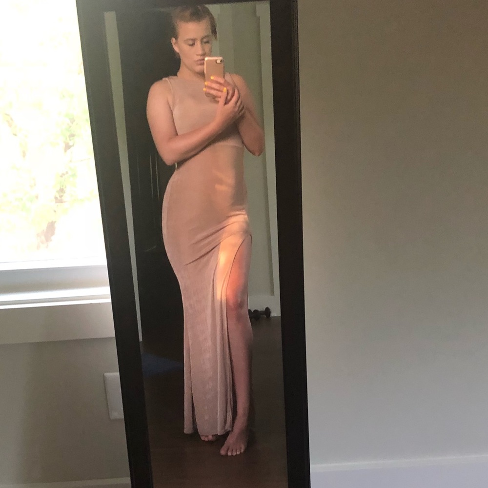 Floor length Nasty Gal semi sheer dress - Picture 7 of 8